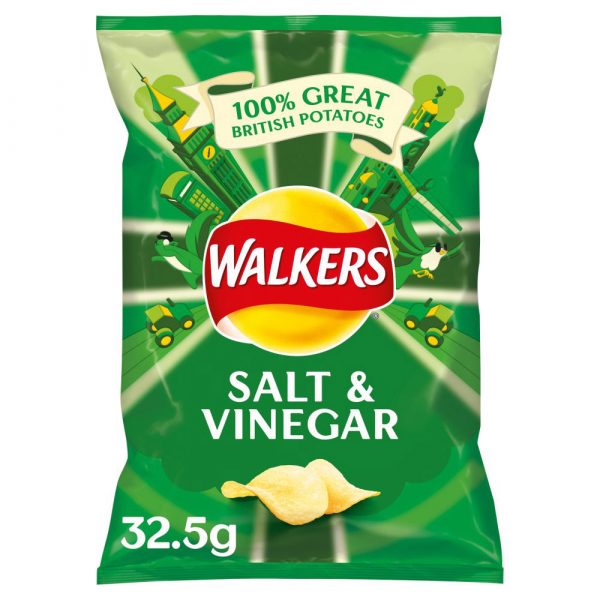 Walkers Salt & Vinegar 32.5g x 32