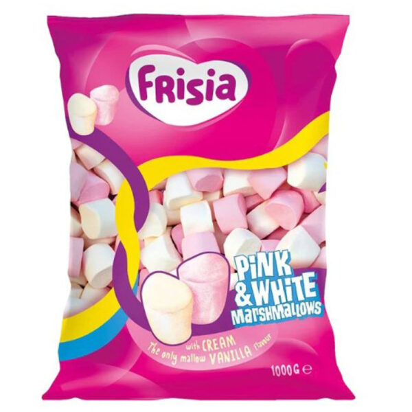 Frisia Pink & White Marshmallows 1kg - PROFIT BOOSTER (BB 28/2/26)