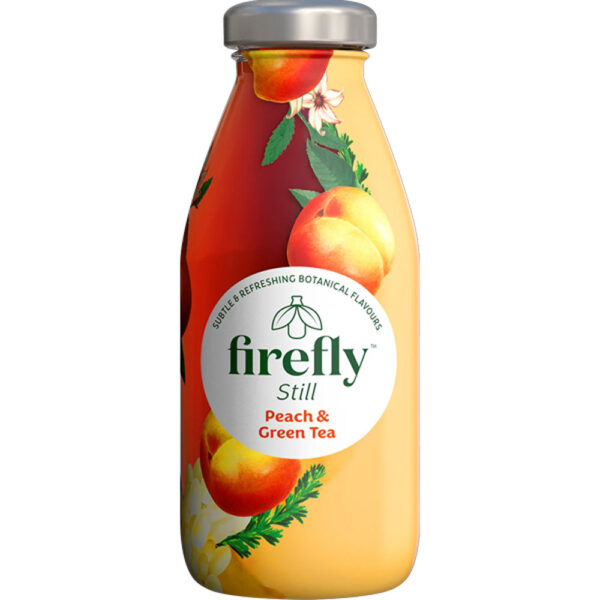 Firefly Peach & Green Tea 330ml x 12 - GLASS - REDUCED TO CLEAR
