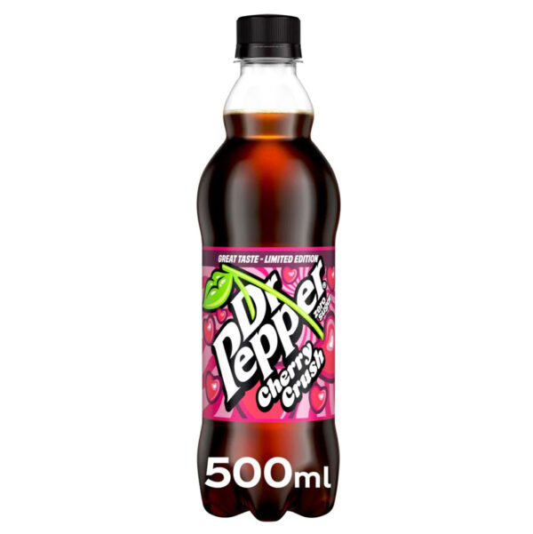 Dr Pepper Cherry Zero Bottles 500ml x 24 - PROFIT BOOSTER (BB 30/11/25)