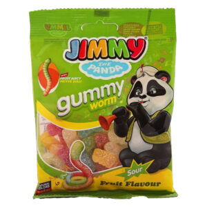 Jimmy Gummy Worms Sour 80g x 12 - PROFIT BOOSTER (BB 26/07/26)