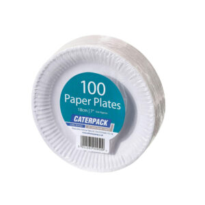 Caterpack Paper Plates 18cm x 100