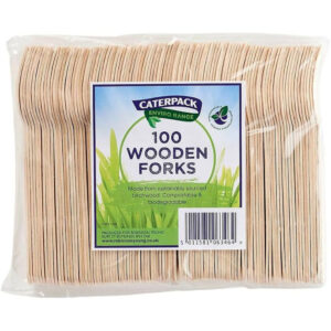 Caterpack Wooden Forks (10 x 100 pack) x 1000