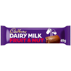 Cadbury Dairy Milk Fruit & Nut 49g x 48 - REDUCED (BB 28/12/26)