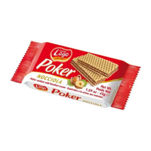 Lago Poker Hazelnut Wafer 45g x 20 - CLEARANCE (BB 31/07/27)