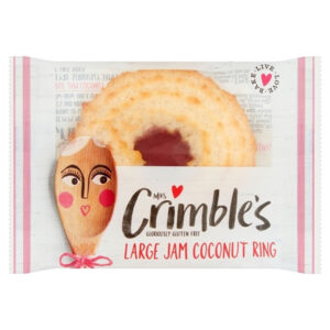 Mrs Crimbles Gluten Free Jam Coconut Ring 40g x 24 - REDUCED (BB 20/10/26)